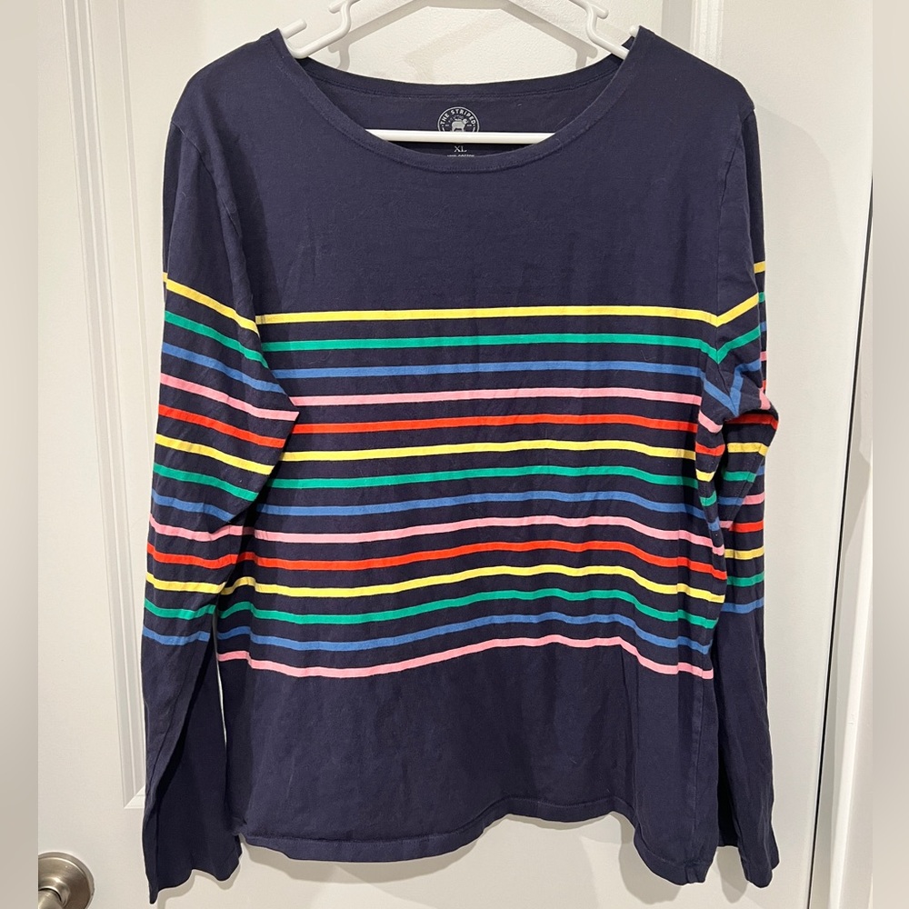 The Striped Sheep Rainbow/Navy Pablo Striped Shirt